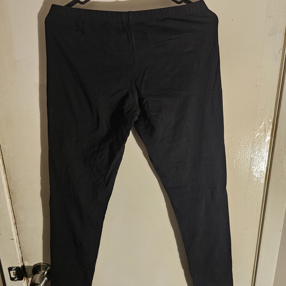 Dolls Kill Black Leggings with White Ankh Design - Picture 2 of 4